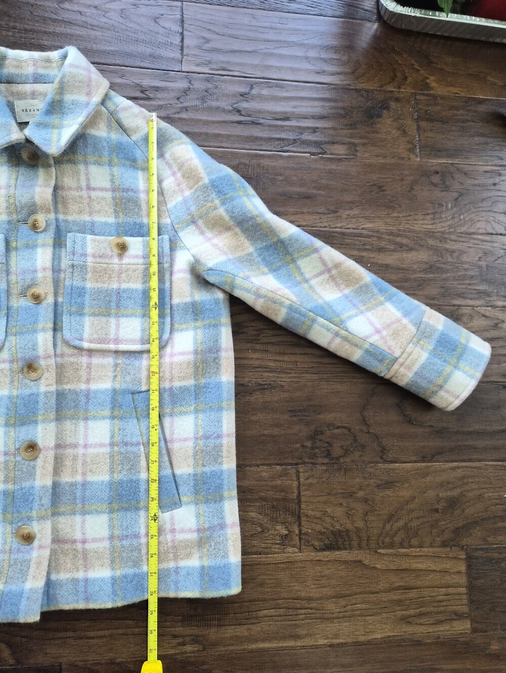 *NWT* [Sezane] Armand Coat In Pastel Tartan, 100% Wool, Size 38/6 - Picture 10 of 12